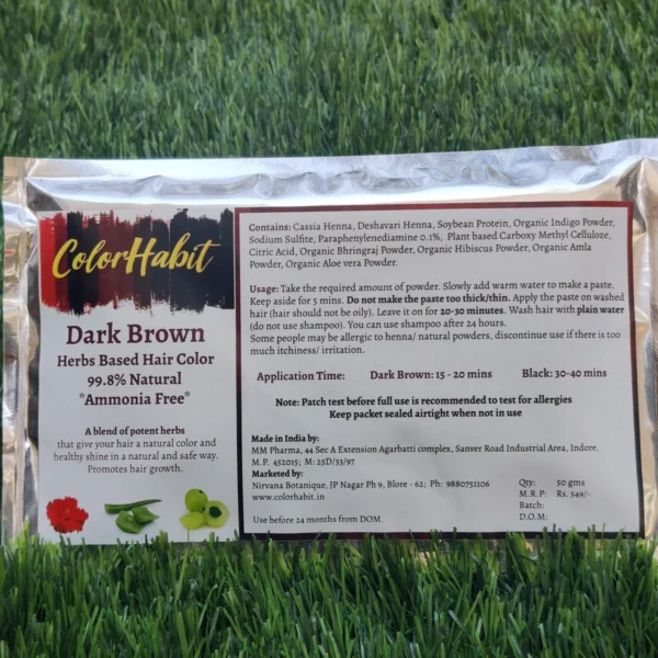Herbs based hair colour - Dark Brown 50 g